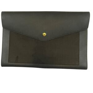 Class Ladder & Co. "Megan" Black Vegan Leather Portfolio Clutch